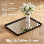 Anti-Fog Bathroom Wall Mirror – 30" x 40" Shatterproof Mirror with Rectangular Metal Frame, Black (Shipment from Walmart) - Image 5