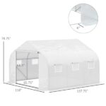 11.5' x 10' x 6.5' Outdoor Walk-in Greenhouse - Image 8
