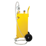 30 Gallon Gas Caddy Tank Storage Drum Gasoline Diesel Fuel Transfer with universal wheel Bright Yellow JGC30 RAL1003 - Image 2