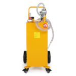 30 Gallon Gas Caddy Tank Storage Drum Gasoline Diesel Fuel Transfer with universal wheel Bright Yellow JGC30 RAL1003 - Image 3