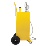 30 Gallon Gas Caddy Tank Storage Drum Gasoline Diesel Fuel Transfer with universal wheel Bright Yellow JGC30 RAL1003 - Image 8