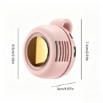 Portable Clip-On Small Silent Bladeless Fan USB Rechargeable 3-Speed Mini Fans Pink (products W/ battery US Logistics For DHL Ground/ Fedex Ground. TK/TMEU only For self-pickup, self-pickup Cannot use USPS) - Image 4