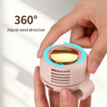 Portable Clip-On Small Silent Bladeless Fan USB Rechargeable 3-Speed Mini Fans Pink (products W/ battery US Logistics For DHL Ground/ Fedex Ground. TK/TMEU only For self-pickup, self-pickup Cannot use USPS) - Image 7