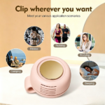 Portable Clip-On Small Silent Bladeless Fan USB Rechargeable 3-Speed Mini Fans Pink (products W/ battery US Logistics For DHL Ground/ Fedex Ground. TK/TMEU only For self-pickup, self-pickup Cannot use USPS) - Image 8
