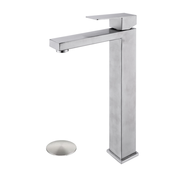 14484121_1 Bathroom Sink Single Handle Faucet with Pop-Up Drain (No Overflow) - Image 1