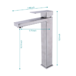 Bathroom Sink Single Handle Faucet with Pop-Up Drain (No Overflow) - Image 5