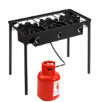 Replace 15455210 Outdoor Camp Stove High Pressure Propane Gas Cooker Portable Cast Iron Patio Cooking Burner (Three Burner 225000-BTU) - Image 7