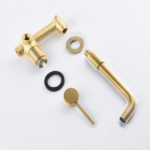 Wall Mounted Bathroom Sink Single Lever Handle Faucet with Pop-Up Drain (No Overflow) - Image 6
