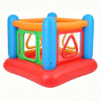 3-in-1 Inflatable Bounce House, Thick PVC Kids Jumping Castle with Visible Wall, Indoor Outdoor Blow Up Play House Gift for Children Age 3+ - Image 2