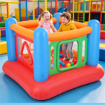 3-in-1 Inflatable Bounce House, Thick PVC Kids Jumping Castle with Visible Wall, Indoor Outdoor Blow Up Play House Gift for Children Age 3+ - Image 6