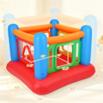 3-in-1 Inflatable Bounce House, Thick PVC Kids Jumping Castle with Visible Wall, Indoor Outdoor Blow Up Play House Gift for Children Age 3+ - Image 7