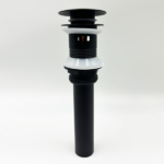 Waterfall Spout Bathroom Sink Single Handle Faucet with Pop-Up Drain (with Overflow) - Image 4
