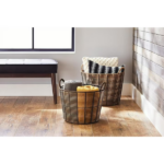 Extra Large Round Poly Rattan Decorative Storage Basket with Handles, 18.7 in x 16 in (Shipment from Walmart) - Image 4