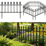 Black Foldable Garden Border Fence, 5 Pack No Dig Animal Barrier, Decorative Metal Fencing for Lawn Pathway Outdoor Landscaping - Image 3