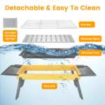 Foldable Portable Charcoal BBQ Grill with Dual Foldable Side Shelves, Stainless Steel Cooking Grate Compact Camping Grill for Backyard Beach Tailgate Cooking - Image 6