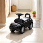 Black Baby Push Car for Toddlers – Under Seat Storage Ride-On Toy, 18-36 Months