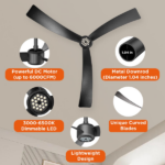 52 Inch Ceiling Fans with Lights Led Remote Control Low Profile Flush Mount for Living Room Bedroom Outdoor Patio,DC Motor,Reversible,Dimmable,Buzzer ON/Off, 3D-I3[Unable ship on weekends, TK/TEMU only for pickup, only TX10643 warehouse supports GOFO] - Image 5