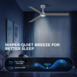52 inch Modern Ceiling Fan with Lights,Remote Control, 3 Plywood Blades,6-Speed,Dimmable, Noiseless Reversible DC Motor,Indoor/Outdoor Ceiling Fan for Living Room Bedroom patio, 3D-X3[Unable ship on weekends, TK/TEMU only for pickup, only TX10643 warehouse supports GOFO] - Image 7