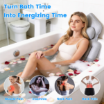 Full Body Bathtub Cushion with Detachable Lumbar Pillow, 4D Honeycomb Mesh Non-Slip Bath Mat with 192 Suction Cups, Machine Washable Soft Bath Pillow for Spa Soaking - Image 5
