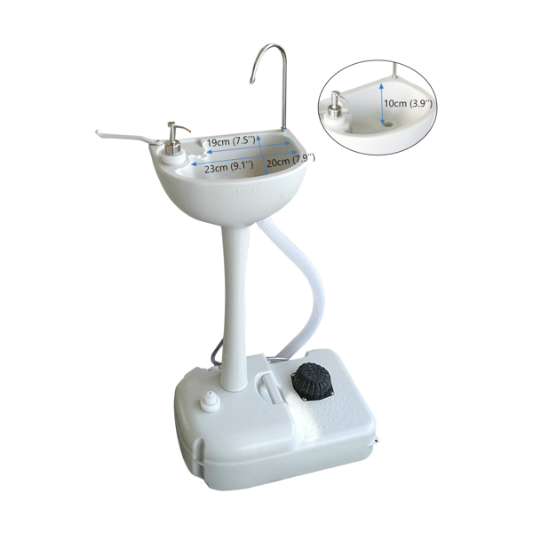 23237432_1 Same Code 58361017 CHH-7701 Portable Removable Outdoor Wash Basin White - Image 1