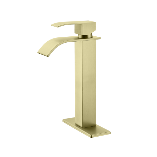 24611977_1 Waterfall Spout Single Handle Bathroom Sink Faucet - Image 1