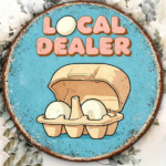 CIFbuy 1pc 8x8in Vintage Fresh Eggs Farm Sign, "" Vintage Fresh Eggs Farm Sign, Eggs Farm Sign, 2D Flat Round Metal Plaque TikTok, Temu Self-pickup Logiaqics - Image 3