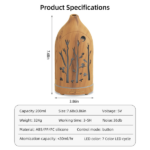 Aromatherapy Diffuser with 7 LED Colors, Auto Shut Off & 3 Essential Oils - Image 4