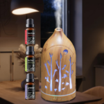 Aromatherapy Diffuser with 7 LED Colors, Auto Shut Off & 3 Essential Oils - Image 5
