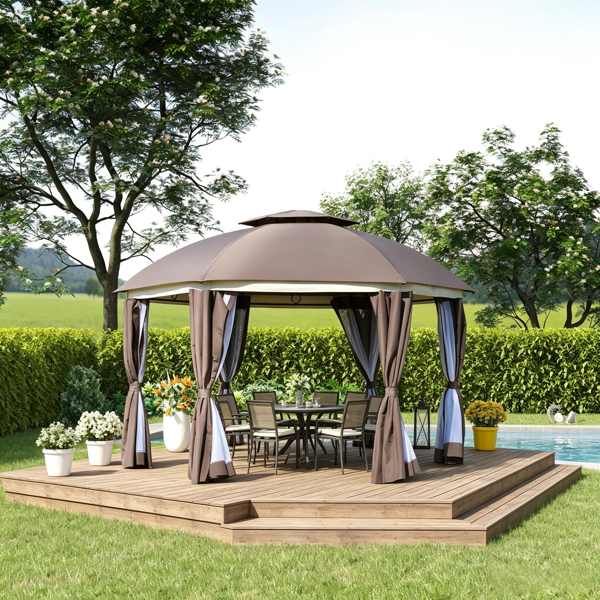 29198177_1 2' x 12' Round Outdoor Gazebo - Image 1