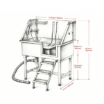 Stainless Steel Dog Washing Station - Image 4