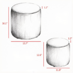 Cream White 2-Piece with Storage – Stool, Removable Wood Lid, Hidden Space - Image 4