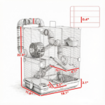 Pink 5-Tier Portable Hamster Cage – for Short Trip Outing, Small Animal Travel Carrier with Tunnel Tubes - Image 4