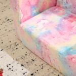 Glow-in-the-Dark Kids Foldable Sofa Bed All-Sponge Single Chaise Lounge Pink Unicorn Flannel - Image 7