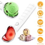 Rechargeable Heated Ice Cream Scoop 45s Fast Heating Up to 158°F, 2000mAh Cordless Self Heating Ice Cream Scooper with 5 Mins Auto Shutoff, IP66 Waterproof Non-Stick Scoop for Gelato Frozen Yogurt Café Home Party - Image 2