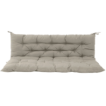Outdoor Swing Cushions 70 Inch, Waterproof 4" Thick Porch Swing Cushion Replacement with Backrest and Ties, Comfortable 2-3 Seat Pation Swing Pad for Backyard, Garden, Lawn, Outdoor Furniture khaki