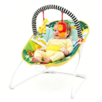 Ergonomic Infant Rocking Bouncer with Adjustable Volume & Vibration Levels, Sturdy Metal Frame Non-Slip Foot Pads Lightweight Baby Soothing Chair Holds Up to 20 LBS - Image 3