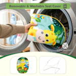 Ergonomic Infant Rocking Bouncer with Adjustable Volume & Vibration Levels, Sturdy Metal Frame Non-Slip Foot Pads Lightweight Baby Soothing Chair Holds Up to 20 LBS - Image 6