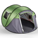 4 Person Pop Up Tent for Camping, Waterproof Instant Family Tent with Front Awning, Automatic Tent Throw Pop Up Instant Flip Pop Tent for Camping, Green - Image 4