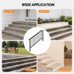 Handrails for Outdoor Steps Fits 4 to 5 Steps - Image 6