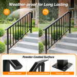 Handrails for Outdoor Steps Fits 4 to 5 Steps - Image 7