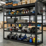 Heavy Duty Garage Shelving Units 72"H48"W24"D, 5-Tier Steel Adjustable Metal Storage Shelves,3000 lbs Industrial Rack for Garage Organization,Basement,Warehouse,Workshop,Utility Shelving for Tools - Image 2