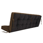 Outdoor Swing Cushions 70 Inch, Waterproof 4" Thick Porch Swing Cushion Replacement with Backrest and Ties, Comfortable 2-3 Seat Pation Swing Pad for Backyard, Garden, Lawn, Outdoor Furniture coffee - Image 3