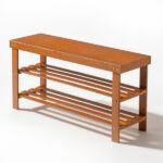 35.43"*11.02"*17.72" 3-Tier Bamboo Shoe Rack Walnut - Image 5