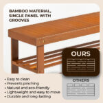 35.43"*11.02"*17.72" 3-Tier Bamboo Shoe Rack Walnut - Image 7