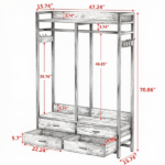 Hall Tree Chester Dresser/Storage Cabinets/Lockers/rolling wardrobe - Image 3