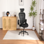 500LBS Big and Tall Office Chair Mesh Breathable, Gaming Chair with Adjustable Backrest Height & Headrest Angle & Adaptive Lumbar Lupport, Executive Computer Desk Chair with 2D Flip-Up Arms,Black. - Image 5