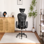 500LBS Big and Tall Office Chair Mesh Breathable, Gaming Chair with Adjustable Backrest Height & Headrest Angle & Adaptive Lumbar Lupport, Executive Computer Desk Chair with 2D Flip-Up Arms,Black. - Image 7