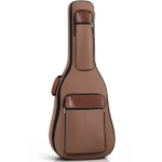 600D Extra-Thick Oxford Cloth Acoustic Guitar Bag with 10mm Sponge Padding — Brown (Fits 41/40-inch Guitars) - Image 2