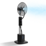 US Standard MH-MF40C Misting Fan, 110V 70W, 16 Inch Household Standing Mist Fan, 2.5L Detachable Water Tank, LED Display, PP Material & Aluminum Motor, Black, Ventilation & Humidification, Touch & Remote Control - Image 2