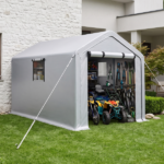 8x10 FT Storage Shed with 2 Roll-up Windows, Heavy Duty Bike Tent - Image 8